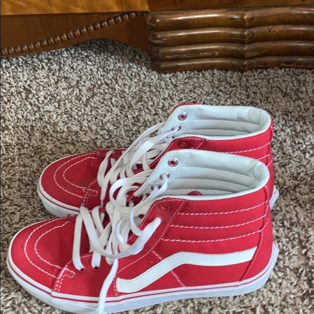 Red high-top vans